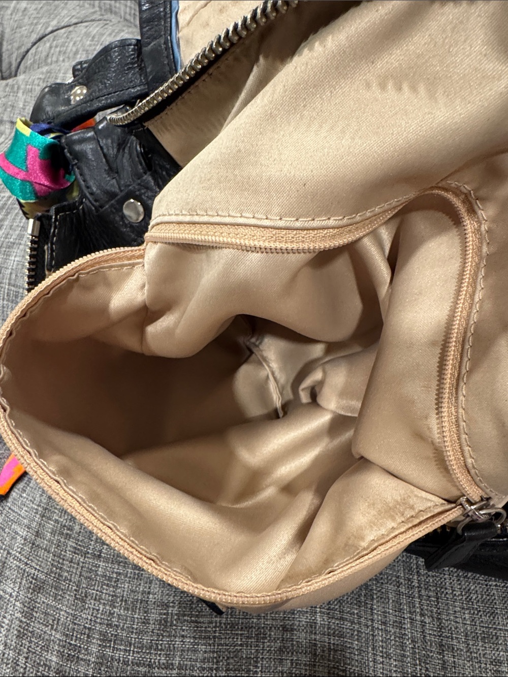 Coach Bag Ali Large Vintage Black Leather Hobo Bag - Picture 14 of 17